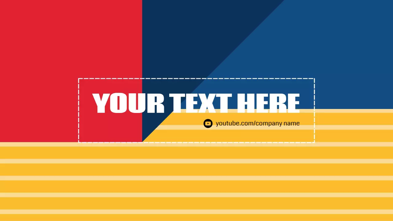 Vibrant Red and Blue Geometric Design YouTube Banner Template