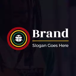 Vibrant Red and Green Reggae Theme Celebrating Culture Logo Template