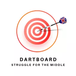 Vibrant Red and Orange Target with Dart Represents Darts Logo Template