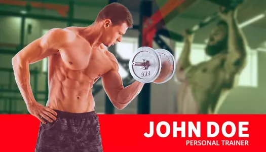 Vibrant Red Fitness Coach Personal Trainer Business Card Template
