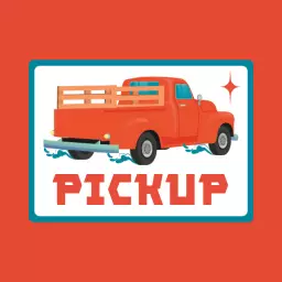 Vibrant Red Pickup Truck Illustrates Classic Vehicle Culture Logo Template