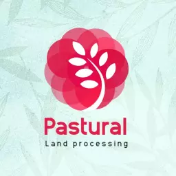 Vibrant Red Tree Design Representing Agricultural Land Logo Template