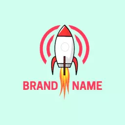 Vibrant Rocket Design Representing Innovative Universe Logo Template