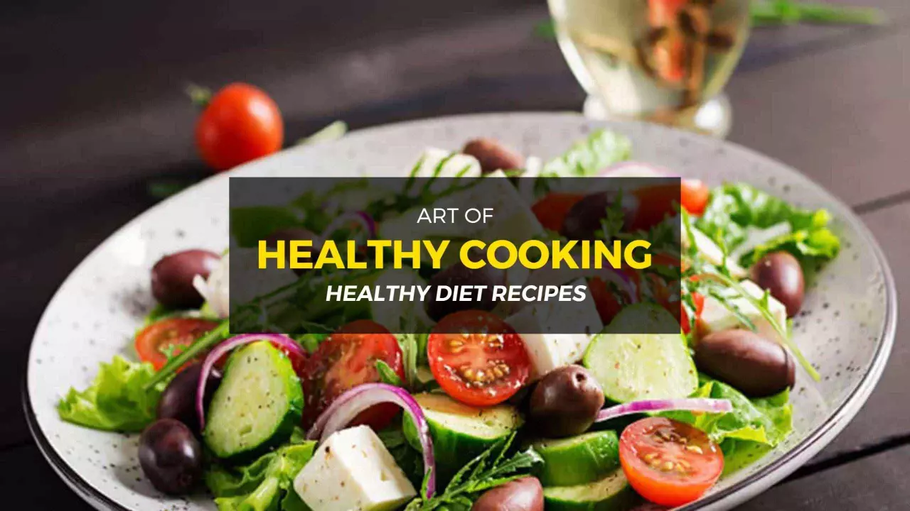 Vibrant Salad Composition for Healthy Cooking YouTube Banner Template
