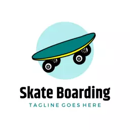 Vibrant Skateboard Design Highlighting Skateboarding Passion Logo Template