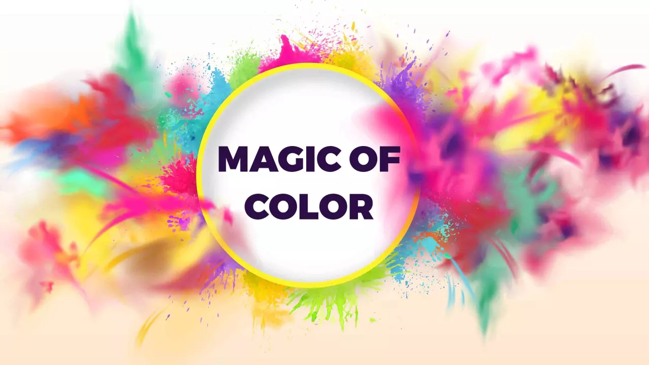 Vibrant Splashes of Color Celebrating Magic YouTube Banner Template