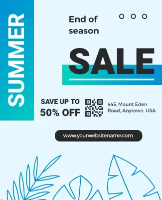 Vibrant Summer Sale Discount Promotion Poster Template