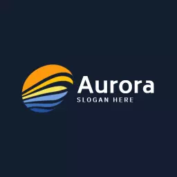 Vibrant Sunrise Design Showcasing Aurora's Natural Colors Logo Template