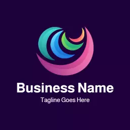 Vibrant Swirling Gradient Design Showcasing Modern Branding Logo Template