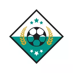 Vibrant Teal and White Football Design Celebrating the Sport Logo Template