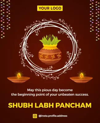 Vibrant Traditional Diwali Celebration Greeting Poster Template