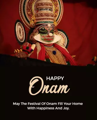 Vibrant Traditional Onam Festival Celebration Poster Template