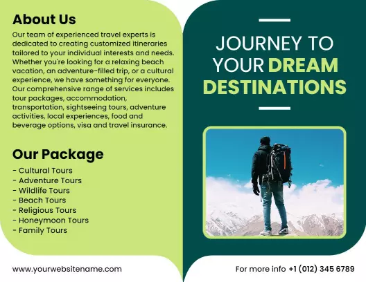 Vibrant Travel Adventure and Tour Package Brochure Template