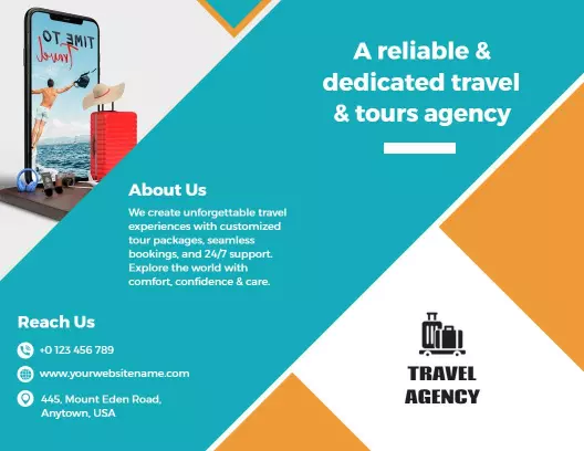 Vibrant Travel Agency Tours and Custom Packages Brochure Template