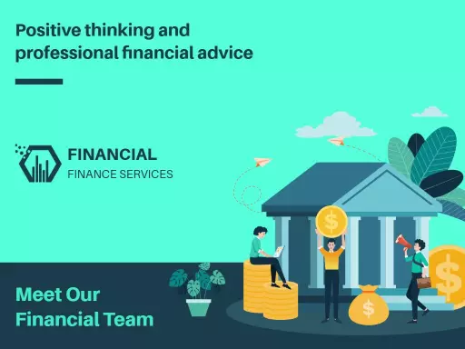 Vibrant Turquoise Financial Team Business Introduction Presentation Template
