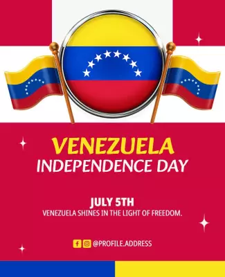 Vibrant Venezuelan Independence Day Celebration Poster Template