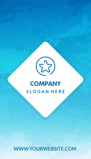 Vibrant Watercolor Blue Geometric Business Card Template