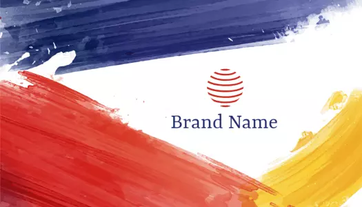 Vibrant Watercolor Streaks Artistic Business Card Template