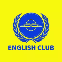 Vibrant Yellow and Blue English Club with Open Book Logo Template