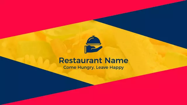 Vibrant Yellow and Blue Restaurant Menu Presentation Template