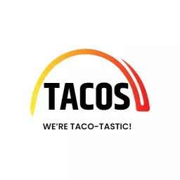 Vibrant Yellow and Red Gradient Celebrating Tacos Logo Template