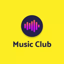 Vibrant Yellow Background for Music Club Excitement Logo Template