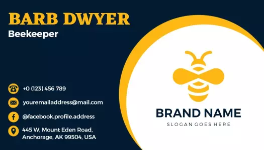 Vibrant Yellow Beekeeper Honey Business Card Template