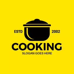 Vibrant Yellow Cooking Pot Design Featuring Culinary Arts Logo Template