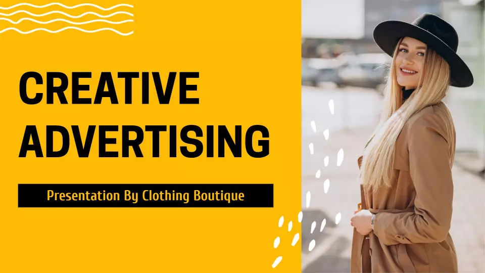 Vibrant Yellow Fashion Branding Creative Advertising Presentation Template