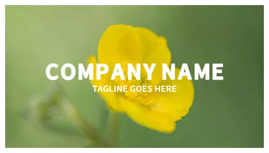 Vibrant Yellow Floral Minimalist Company Business Card Template