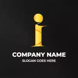 Vibrant Yellow I Letter Design Showcasing Brand Identity Logo Template