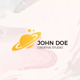 Vibrant Yellow Planet Design Representing Space Exploration Logo Template