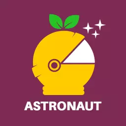 Vibrant Yellow Space-Themed Design for Astronaut Logo Template