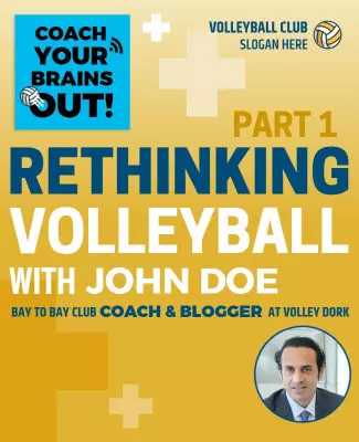 Vibrant Yellow Volleyball Coaching Workshop Poster Template