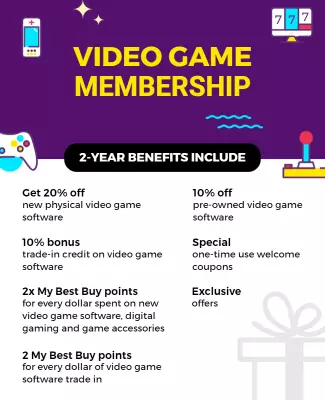 Video Game Membership Benefits Flyer Template