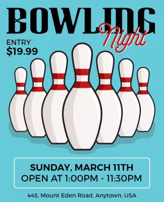 Viking Bowling Flyer Template