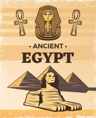 Vintage Ancient Egyptian Culture Discovery Poster Template