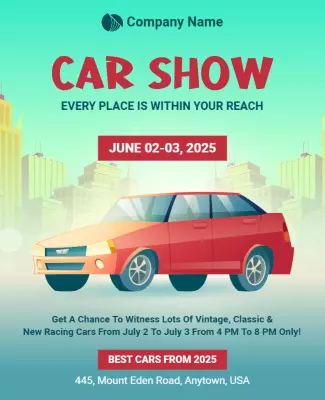 Vintage and Classic Car Show Flyer Template