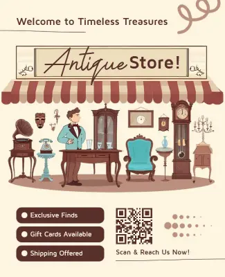 Vintage Antique Store Promotion Flyer Template