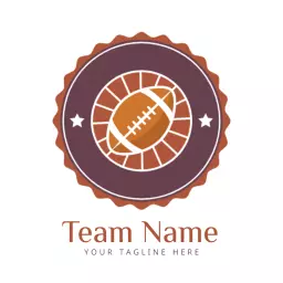 Vintage Badge Design Featuring American Football Logo Template