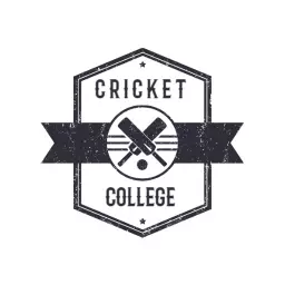 Vintage Black and White Design for Cricket Team Logo Template