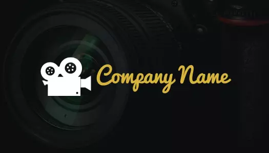 Vintage Black Camera Lens Photography Business Card Template