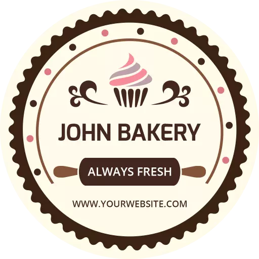 Vintage Chic Bakery Logo with Cupcake Design Business Card Template