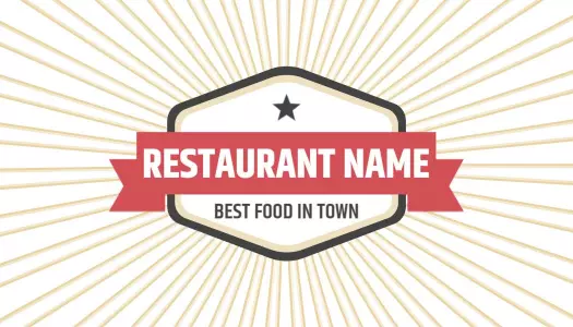 Vintage Classic Restaurant Dining Experience Business Card Template