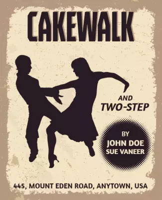 Vintage Dance-Themed Cakewalk Event Flyer Template