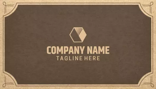 Vintage Elegant Brown Texture Design Business Card Template