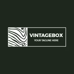 Vintage Green and White Plywood Design Featuring Stripes Logo Template