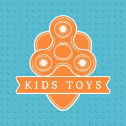 Vintage Orange Spinner Design for Kids Toys Logo Template