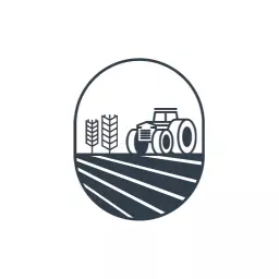 Vintage Tractor and Wheat Fields Depicting Agriculture Logo Template