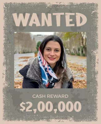 Vintage Wanted Poster with Cash Reward Offer Poster Template